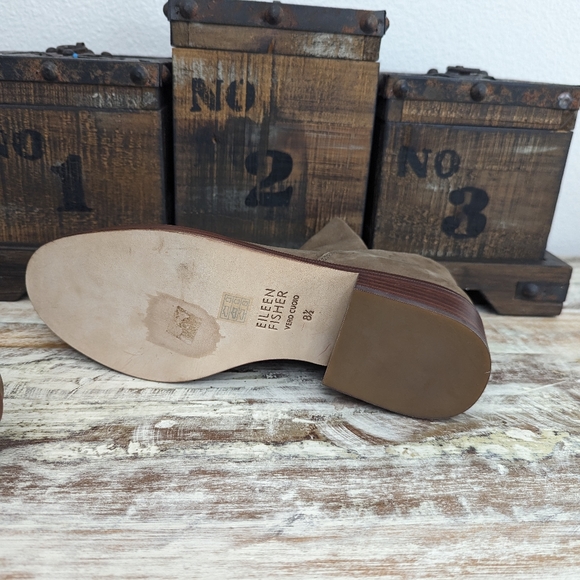 NWOT Eileen Fisher Suede Bootie Brown Size 8.5 - Picture 6 of 9